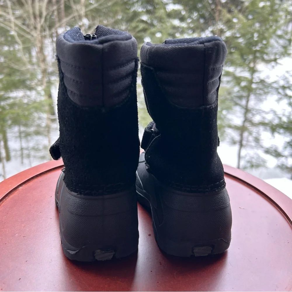 Totes Black Winter Snow Boots | Little Kid Size 6 | Toddler Waterproof Zip Up